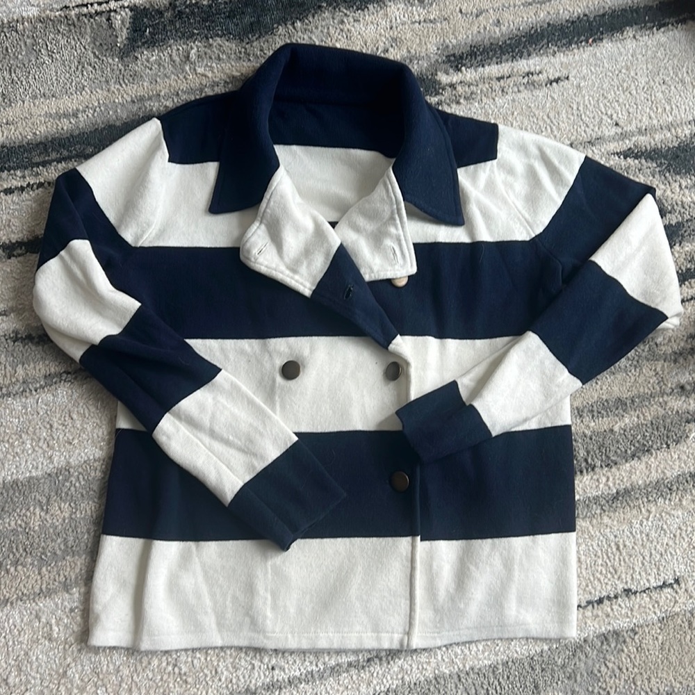 jcrew contton striped sweater